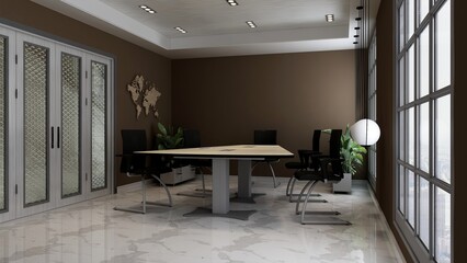 modern office meeting room for company logo mockup