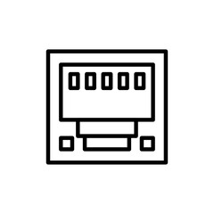 TCP icon Vector flat thin line illustration