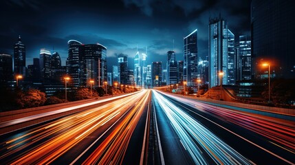 Fototapeta premium Cityscape Night Lights
