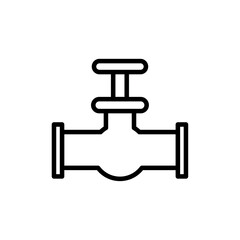 Valve icon Vector flat thin line illustration