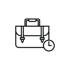 Work experience icon Vector flat thin line illustration