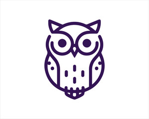 Owl logo design icon vector illustration