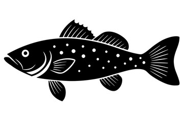 trout fish silhouette.