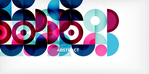 Obraz premium Colorful circle abstract background. Template for wallpaper, banner, presentation, background