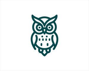 Owl logo design icon vector illustration