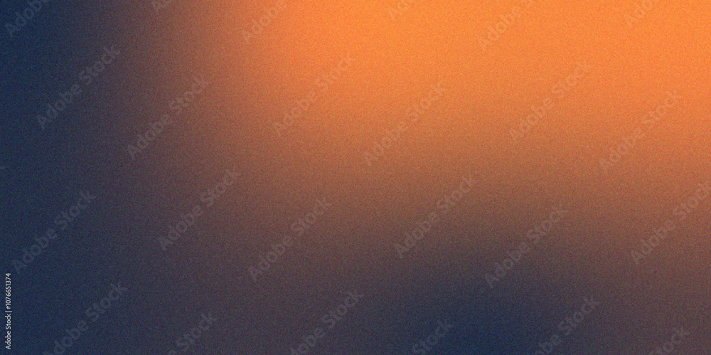 Aufkleber Digital grainy gradient with a colorful soft noise effect. Vintage Grunge Texture Pattern in blue and orange Tones for Artful Wallpaper. Gradient blur, noise, grain, texture abstract background