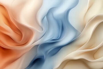 Obraz premium Soft flowing fabric in pastel colors creating a serene abstract pattern