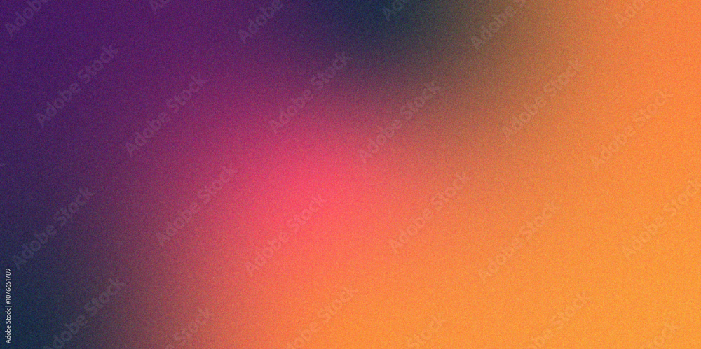 Aufkleber Digital grainy gradient with a colorful soft noise effect. Vintage Grunge Texture Pattern in blue,pink and orange Tones for Artful Wallpaper. Gradient blur, noise, grain, texture abstract background.	