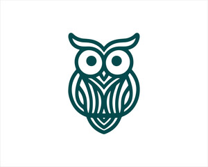 Owl logo design icon vector illustration