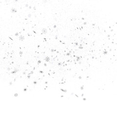 Whirling Snowflakes: Enthralling 3D Illustration of Falling Festive Snow Crystals