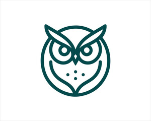 Owl logo design icon vector illustration