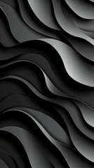 Fototapeta premium Abstract black waves creating a dynamic texture in a modern design setting