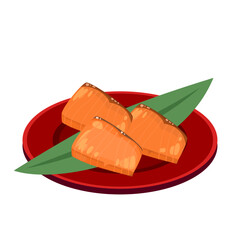 おせちのぶりの照り焼きのイラスト