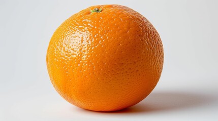 A Single, Ripe Orange with a Smooth, Shiny Skin