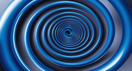Obraz premium Electric blue spiral creating an illusion of depth