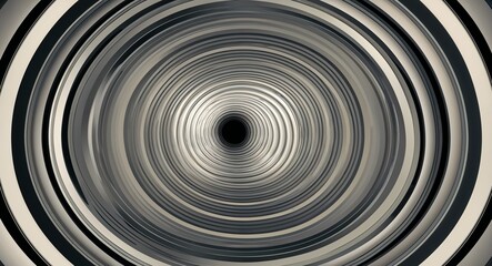 Fototapeta premium Faded concentric lines forming a 3D tunnel vortex illusion