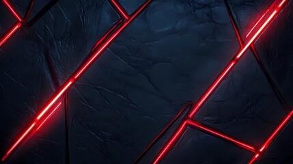 Naklejka premium Dark cyberpunk texture with glowing light beams, futuristic lines, and high-tech elements, creating a dramatic and immersive scene