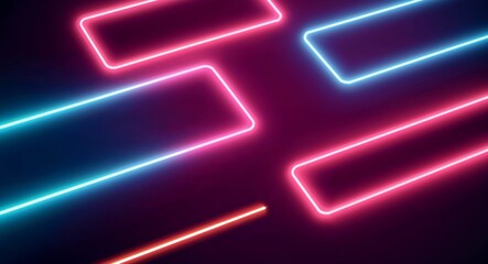Glowing neon rectangles with fading edges