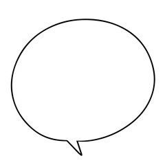 シンプルな白黒の漫画風の吹き出し素材