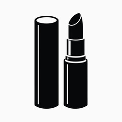 Obraz premium minimalist lip balm silhouette vector for cosmetic designs