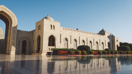 Fototapeta premium Muscat, Oman, Sultan Qaboos Grand Mosque