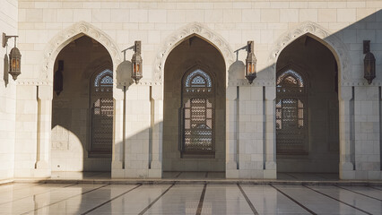 Fototapeta premium Muscat, Oman, Sultan Qaboos Grand Mosque