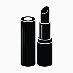 Obraz premium minimalist lip balm silhouette vector for cosmetic designs