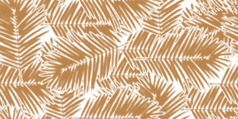 Hand-drawn exotic floral geometric pattern. Vector seamless pattern