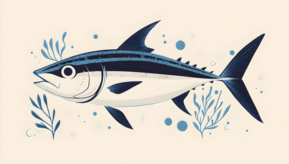 Fototapeta premium May 2 World Tuna Day, Tuna Fish for Conservation and Awareness , AI GENERAT .