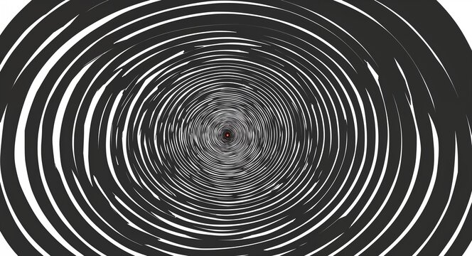 Spiral lines converging into a single vanishing point illusion