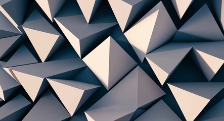 Obraz premium Triangular pyramid shapes creating a light and shadow effect
