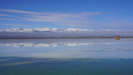 Fototapeta premium Chaka Salt Lake, known as the 