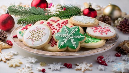 Cookies with Christmas decorations added