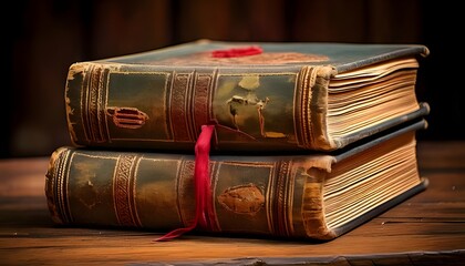 Old books on the table
