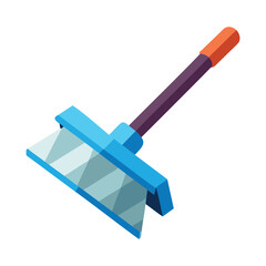 ice scraper vector art illustration
