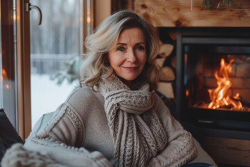 Cozy winter holidays atmosphere indoors ai generative