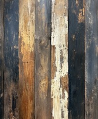 Obraz premium Explore the Beauty of Vintage Wood Textures: A Rustic Architectural Detail with Unique Color Variations and Distressed Finishes for Home Decor Inspiration