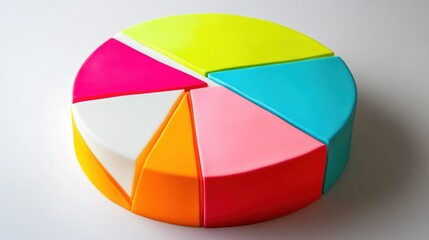 Colorful Pie Chart with Six Sections