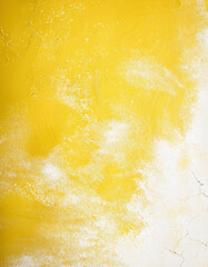 Naklejka premium Abstract rough yellow and white texture, grungy backdrop.