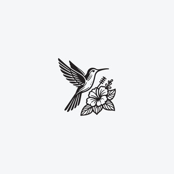 recommend clip art: hmming bird with hibiscus flower