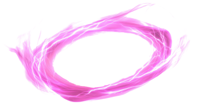 Pink electric ring lightning transparent background