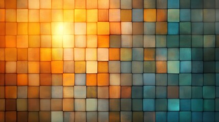 Fototapeta premium Abstract Background of Colorful Squares in Warm Hues with Soft Gradients for Artistic and Modern Design Projects