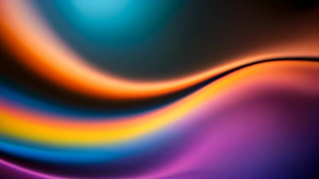 abstract clowing background with multicolored blurred gradients moving on dark

