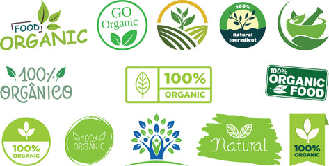 Organic logo set collection