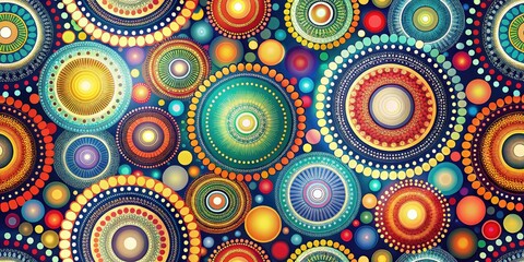 Fototapeta premium Circle Patterns for Modern Product Photography - Ideal for Textiles and Backgrounds