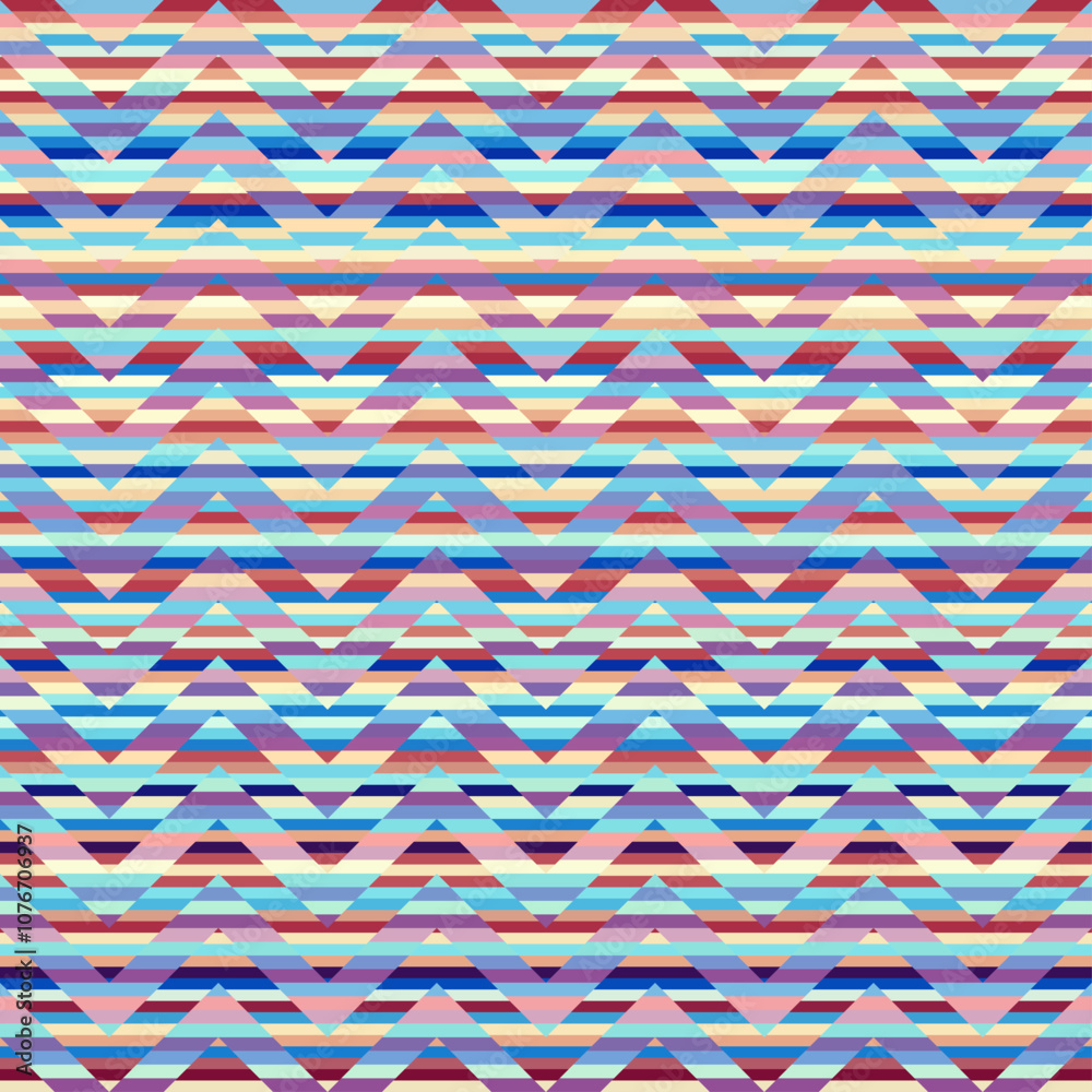 Poster Herringbone aztec pattern. Seamless quilting design background. Vector image