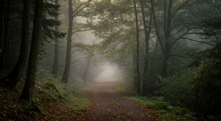 Obraz premium A Pathway Through the Mist