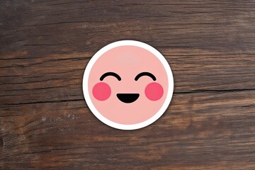Blushing Cheeks Emoticon Sticker Reflecting Bashful and Flustered Expressions