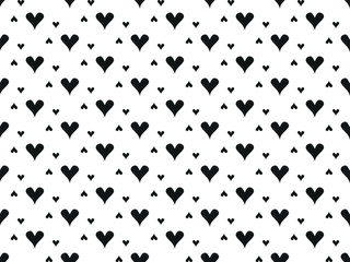 Naklejka premium Seamless pattern with hearts shape