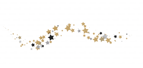 Heavenly Showers: 3D Gold Stars Rain Illustration Transcends Imagination
